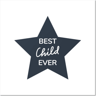 Best child ever lettering with the star. Posters and Art